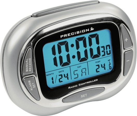 Precision Radio Controlled LCD Grey Alarm Clock Reviews