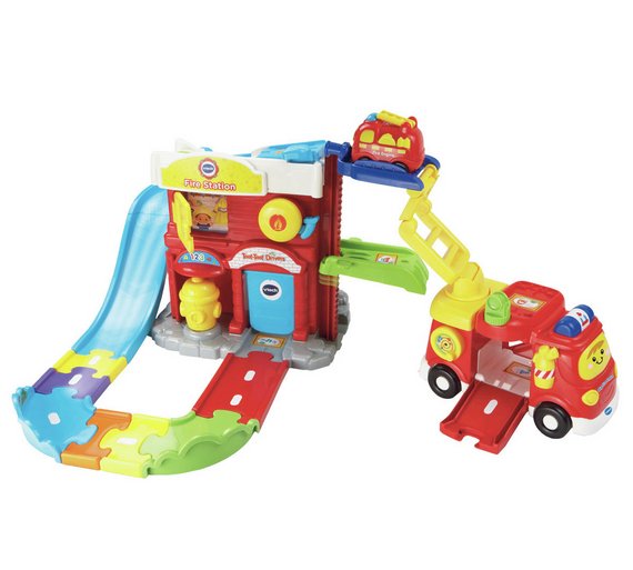 VTech Toot-Toot Drivers Fire Station Small SmartPoint Fire Engine ...