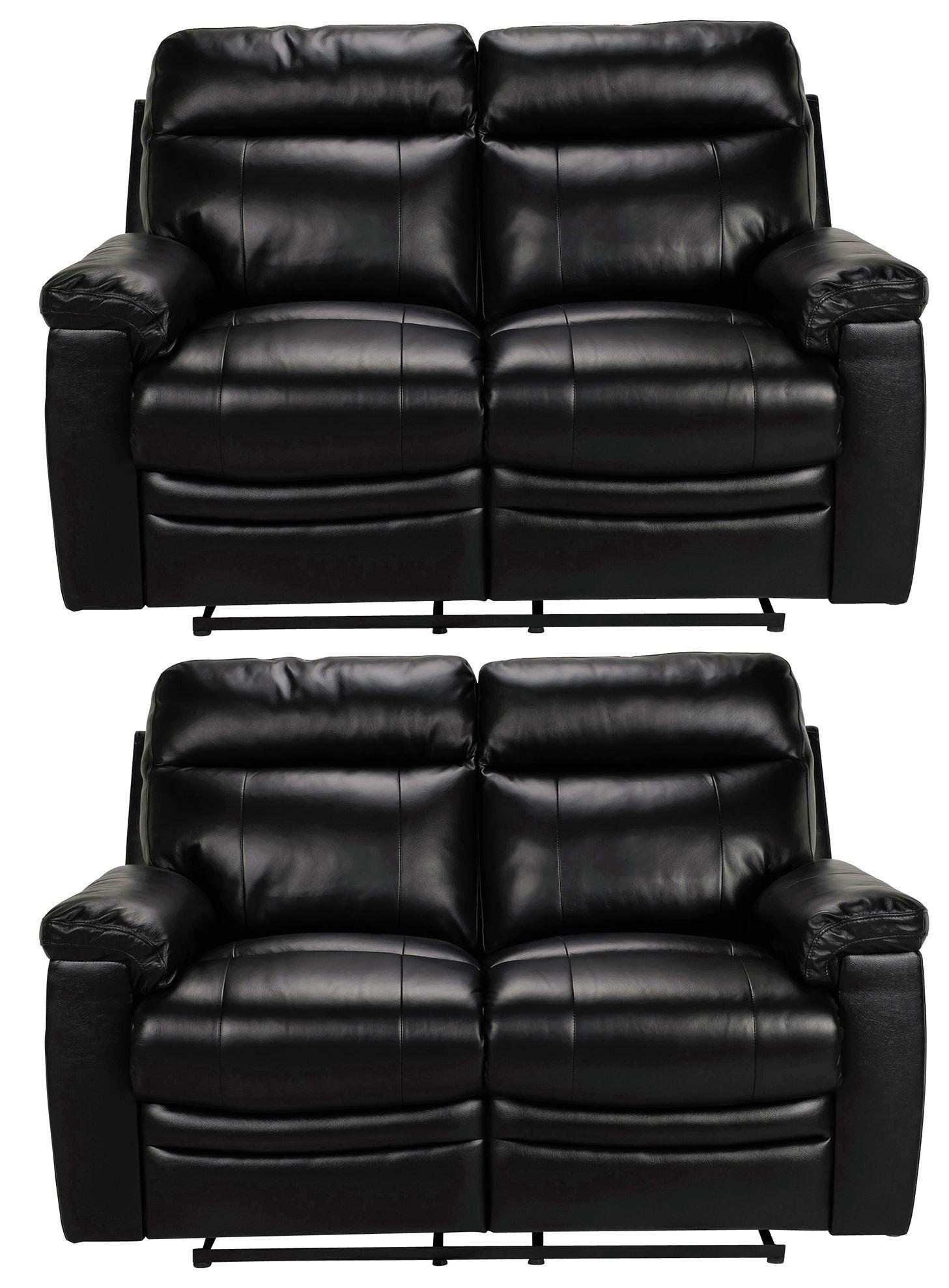 Argos Home Paolo Pair of 2 Seater Manual Recline Sofa -Black Review