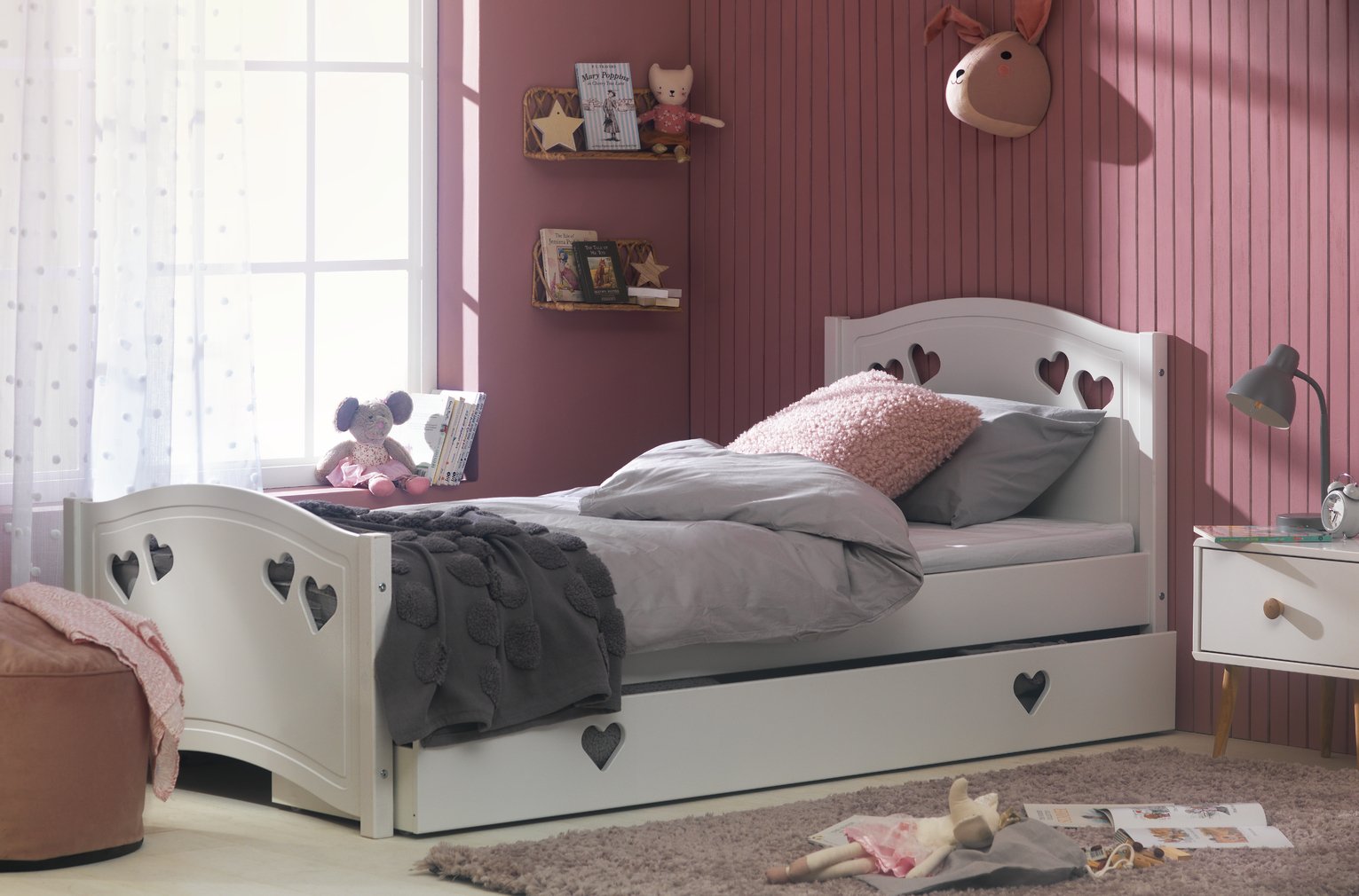 kids single bed with drawers