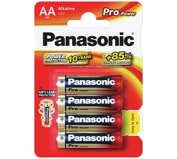 Buy Panasonic Pro Power AA Batteries - 4 Pack at Argos.co.uk - Your ...