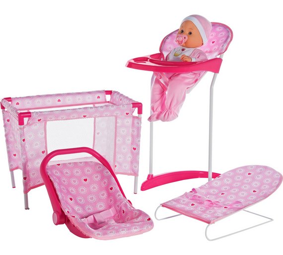 Buy Chad Valley Babies to Love Doll Sleep, Feed and Travel Set at Argos ...