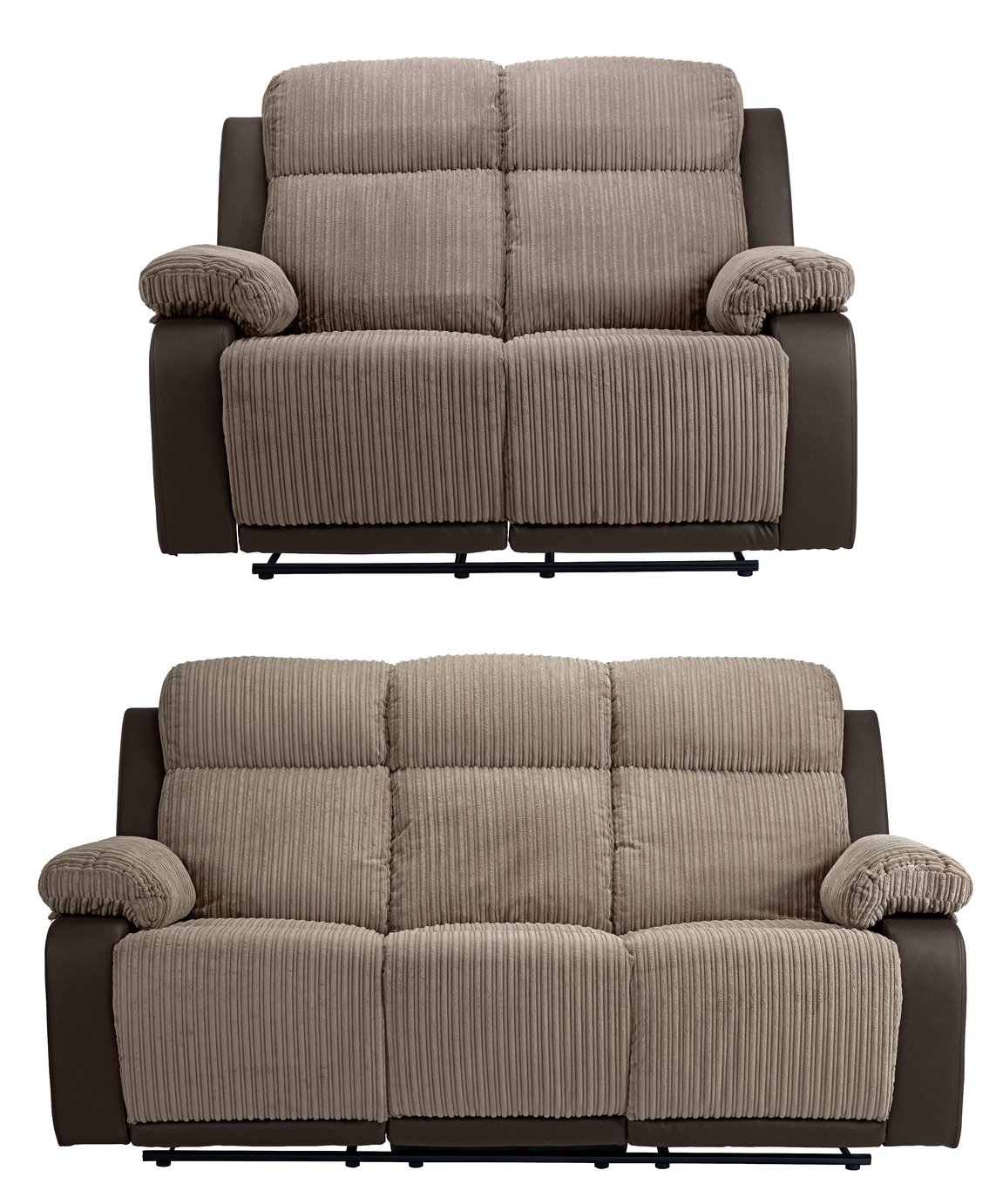 Argos Home Bradley 2 Seater & 3 Seater Recline Sofa -Natural