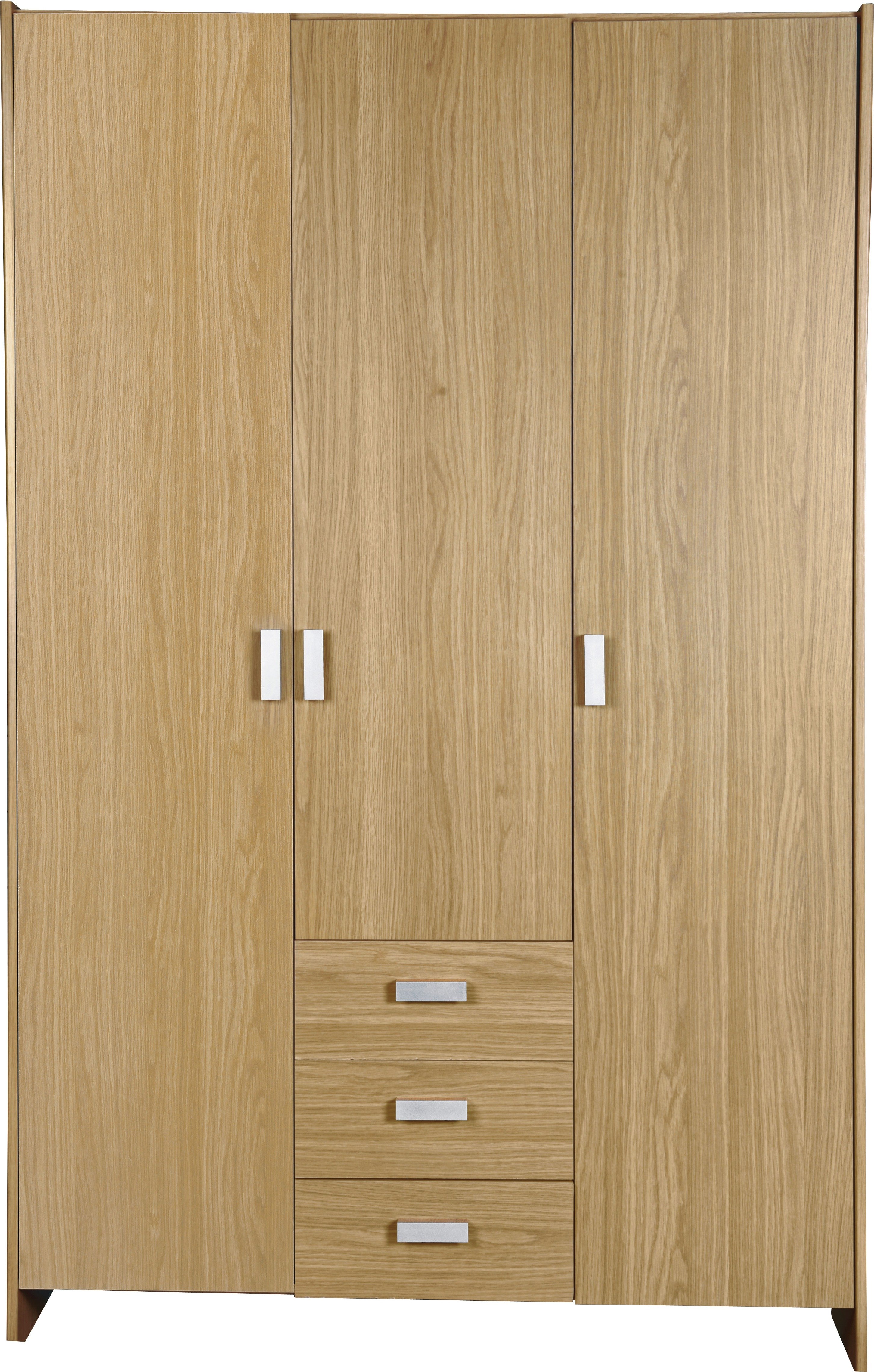 Argos Home New Capella 3 Door 3 Drawer Wardrobe - Oak Effect