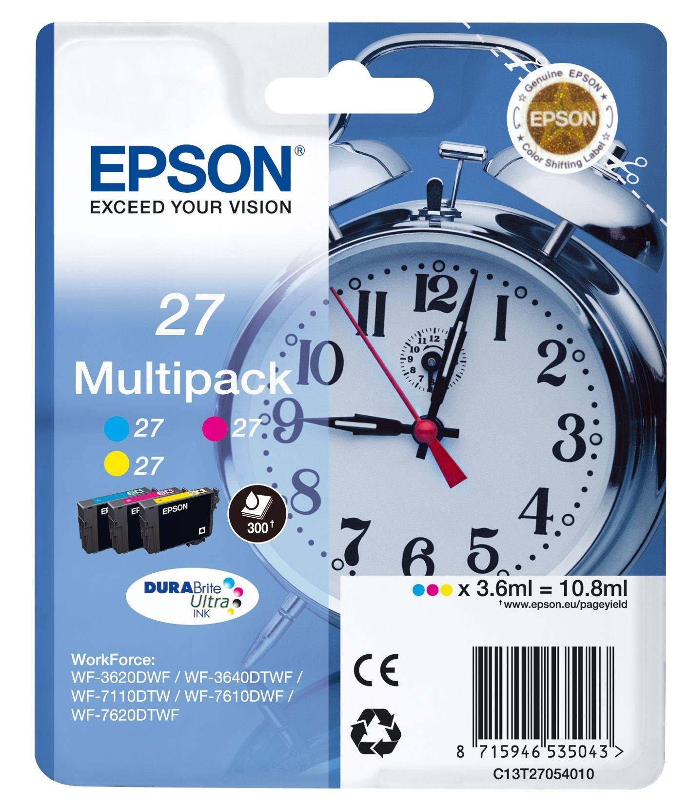 Epson 27 Alarm Clock Ink Cartridges - Colour