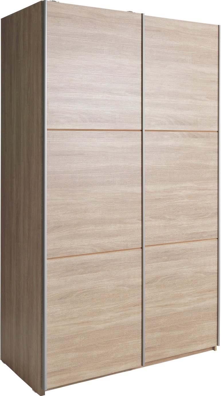 Argos Home Bergen 2 Door Small Sliding Wardrobe - Oak Effect