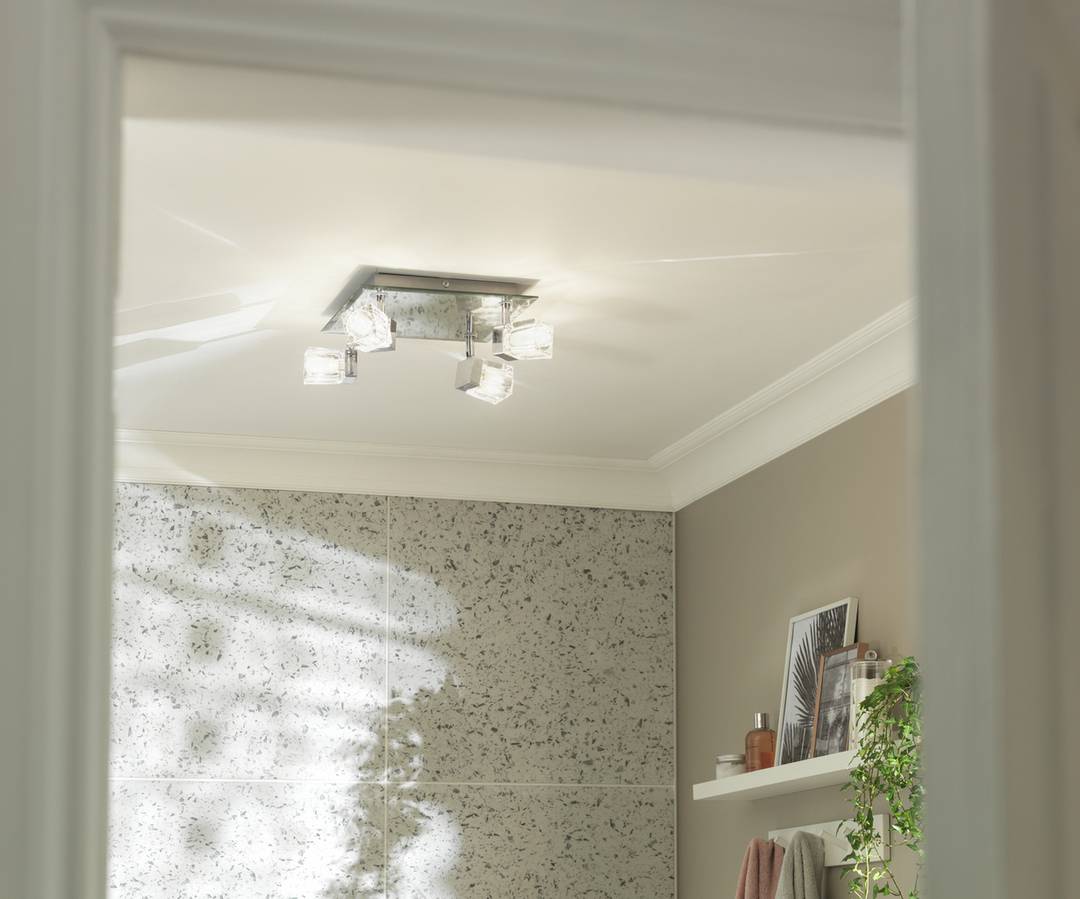 Argos Home Mira 4 Light Bathroom Cube Spotlights - Chrome