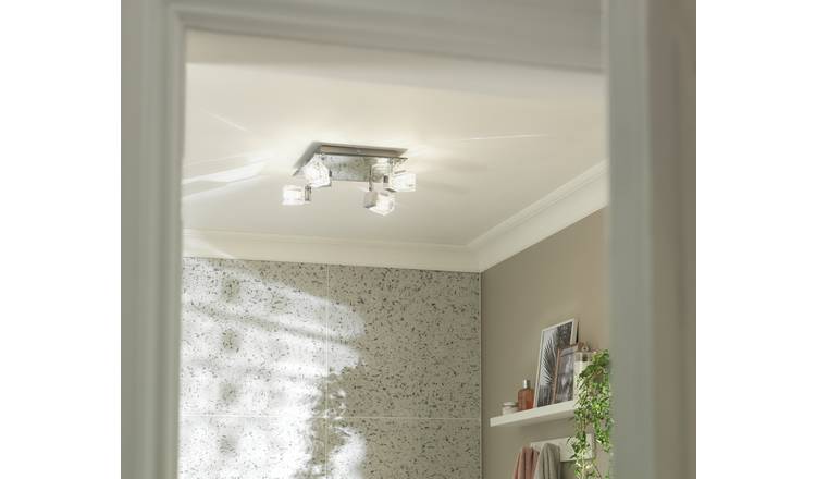 Argos Home Mira 4 Light Bathroom Cube Spotlights - Chrome