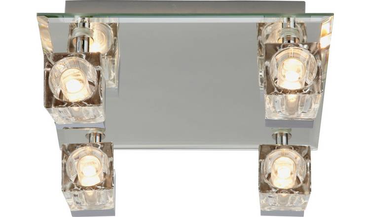 Buy Argos Home Mira 4 Glass Cube Bathroom Spotlights Chrome Bathroom Lights Argos