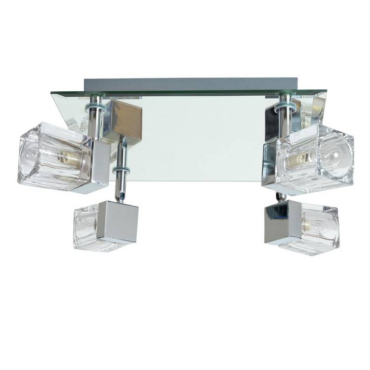 Argos Home Mira 4 Light Bathroom Cube Spotlights - Chrome 0