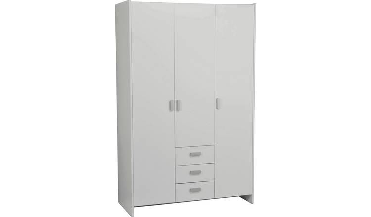 Buy Argos Home New Capella 3 Door 3 Drawer Wardrobe White