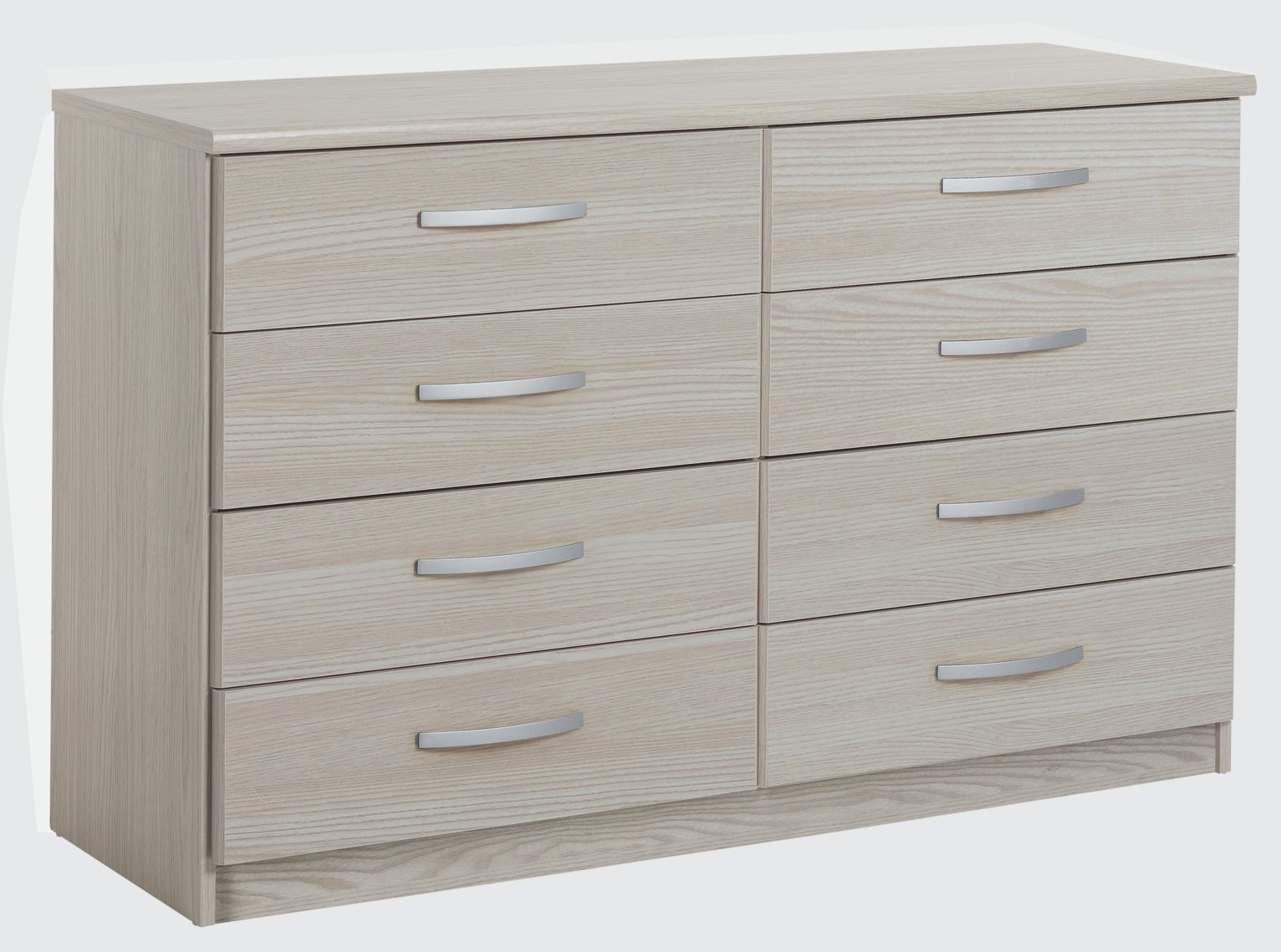 Argos Home Hallingford 4+4 Drw Chest of Drws - Light Oak Eff