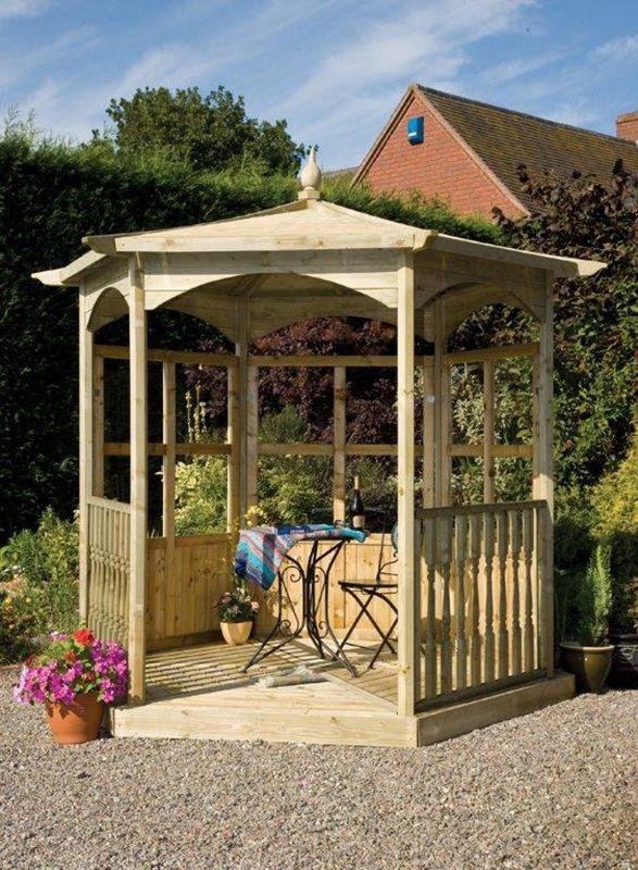 Grange Fencing Budleigh Hexagonal Gazebo Dressed B