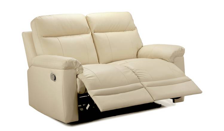 Argos cream outlet leather sofa