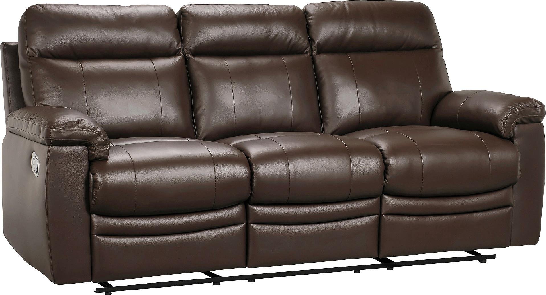 Argos Home New Paolo 3 Seater Manual Recliner Sofa-Chocolate