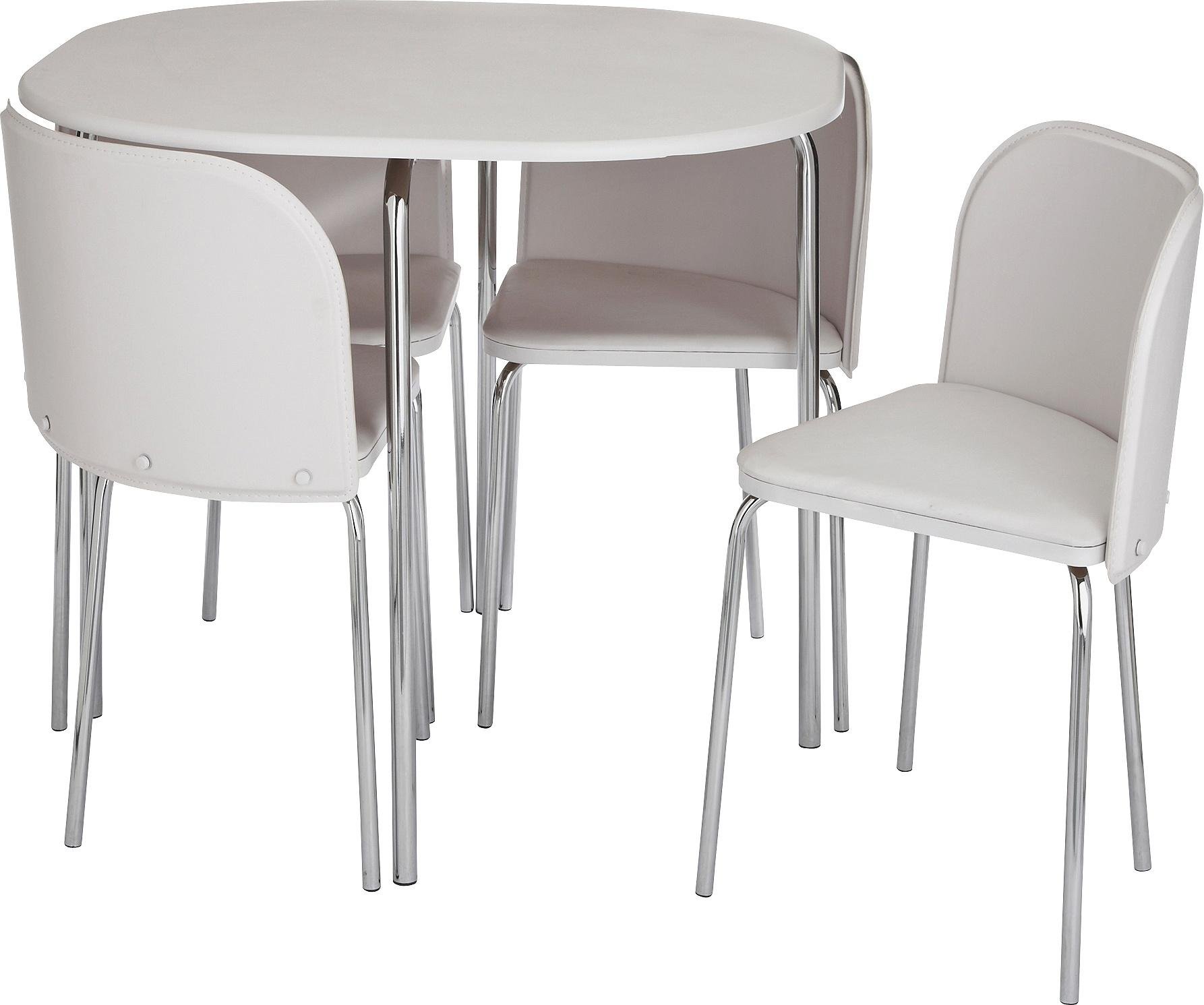 Argos white kitchen table and online chairs