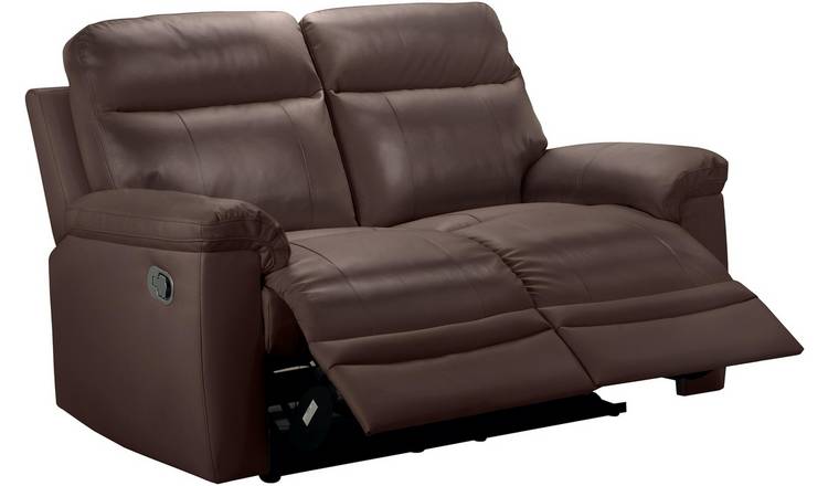 Argos tan online leather sofa