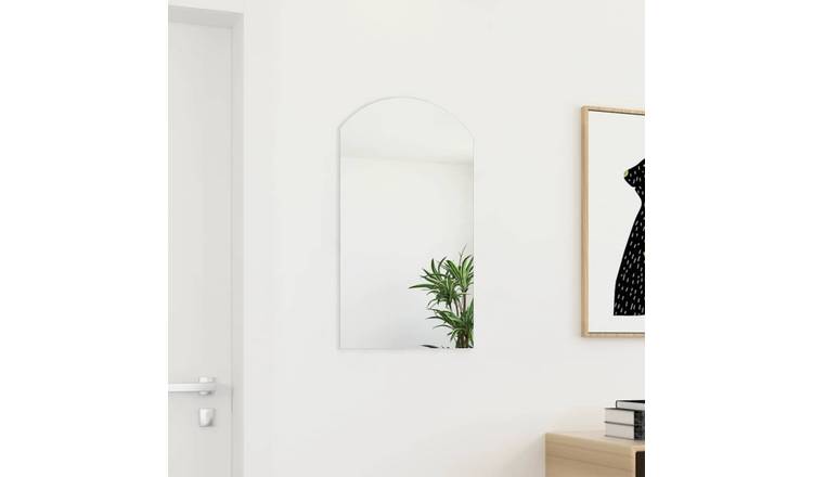 Walplus Glass Wall Mirror - White - 70 x 40 cm