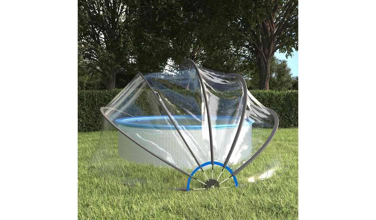 Walplus Round PVC Pool Dome - Transparent - 406 x 203 cm