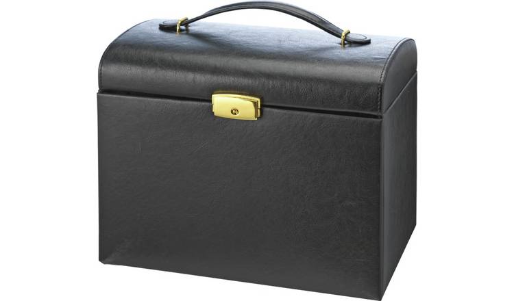 Premium Leather Jewelry Box & Travel Case - Lockable Jewelry