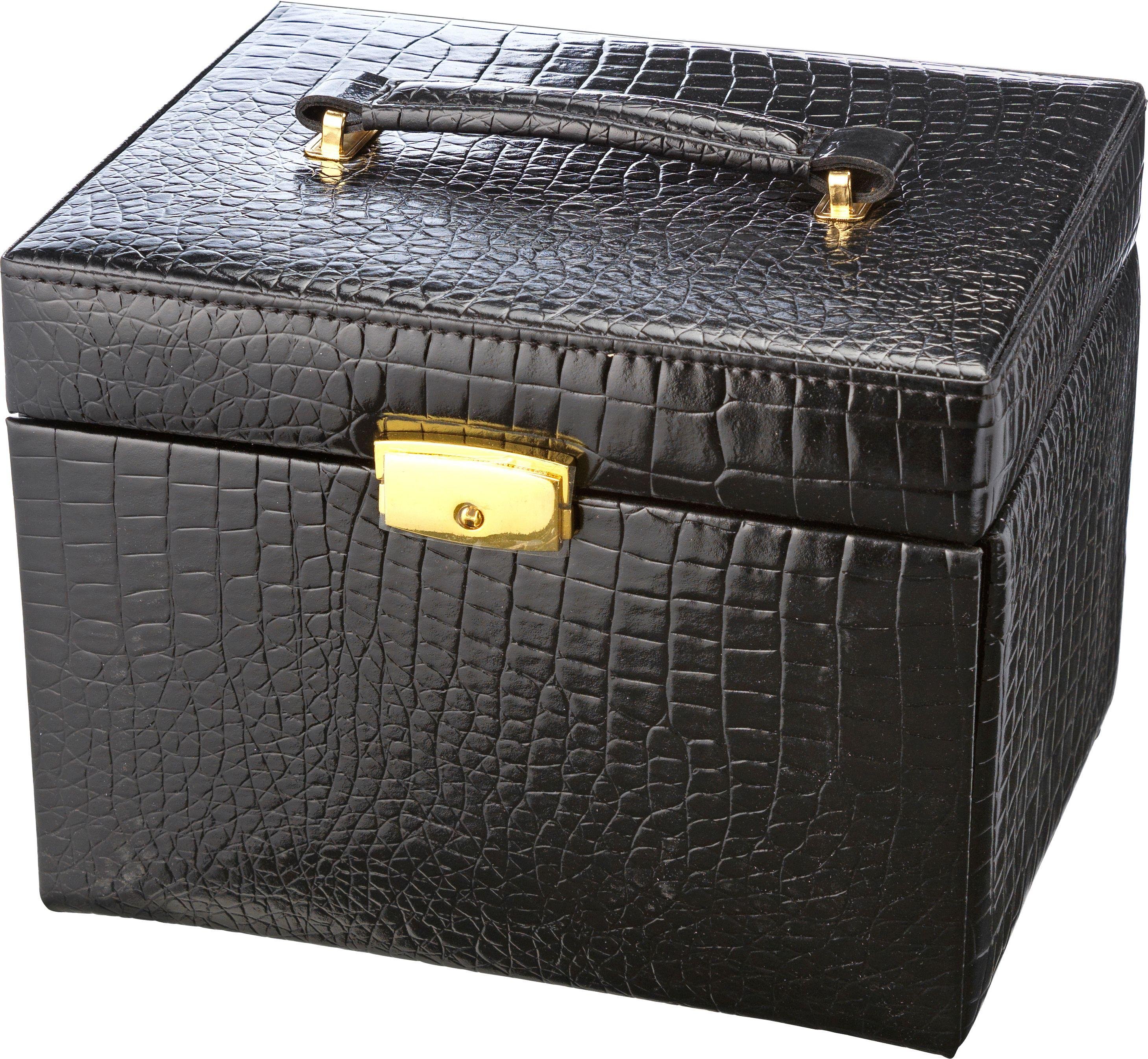 Buy Black Crocodile Small Four Drawer Jewellery Box at Argos.co.uk ...