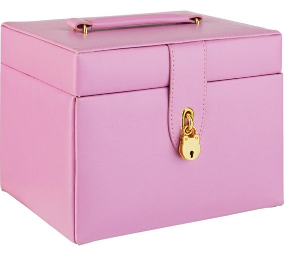 Buy Four Drawer Pink Leather Effect Jewellery Box at Argos.co.uk - Your ...