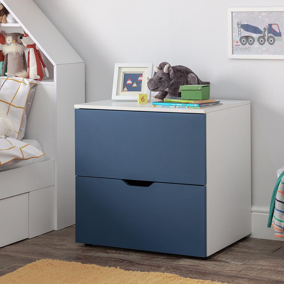 Argos Home Pod 2 Drawer Low Chest of Drawers - Blue.