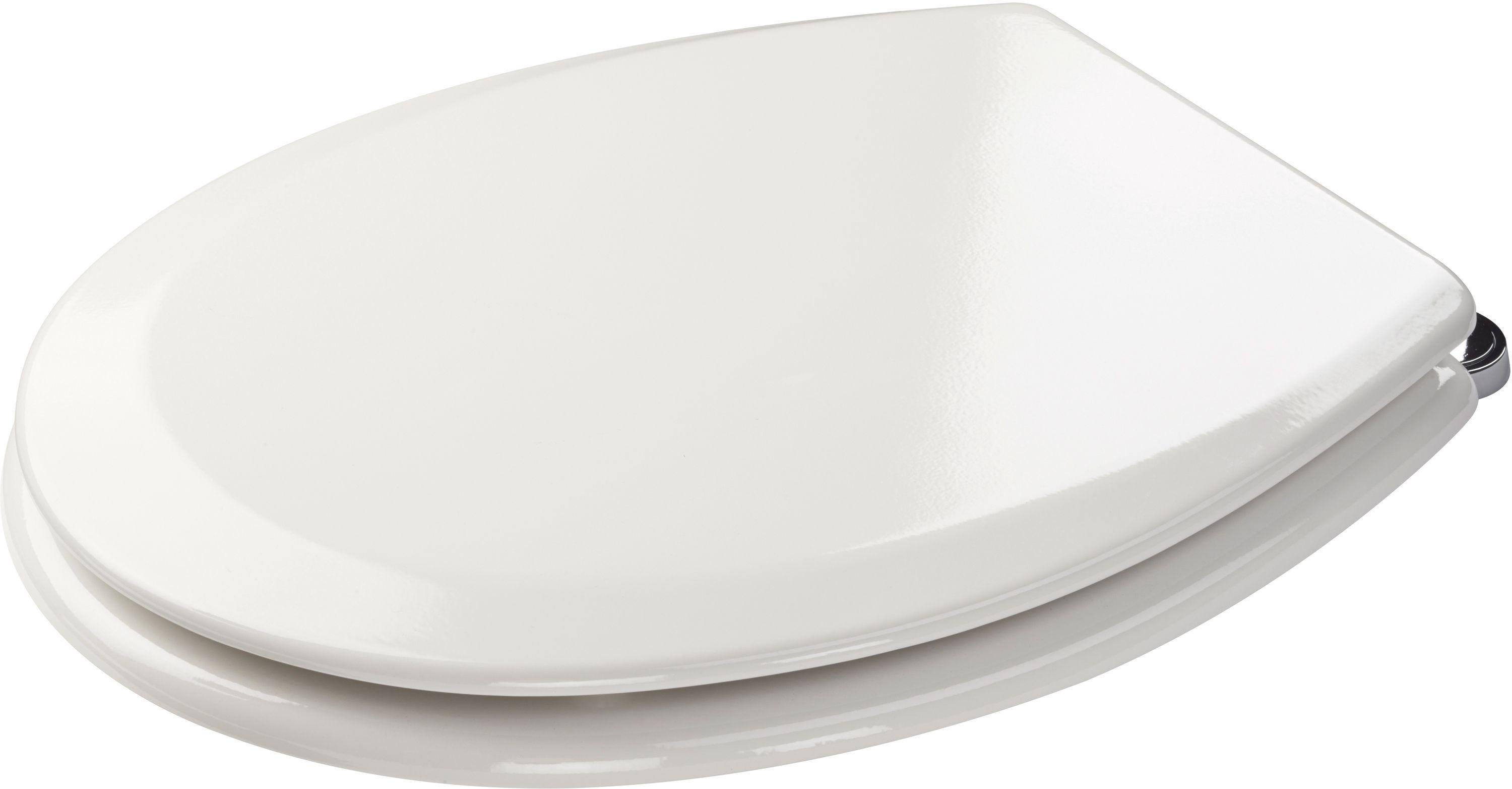 Croydex Sit Tight Ripley Bevelled Toilet Seat - White