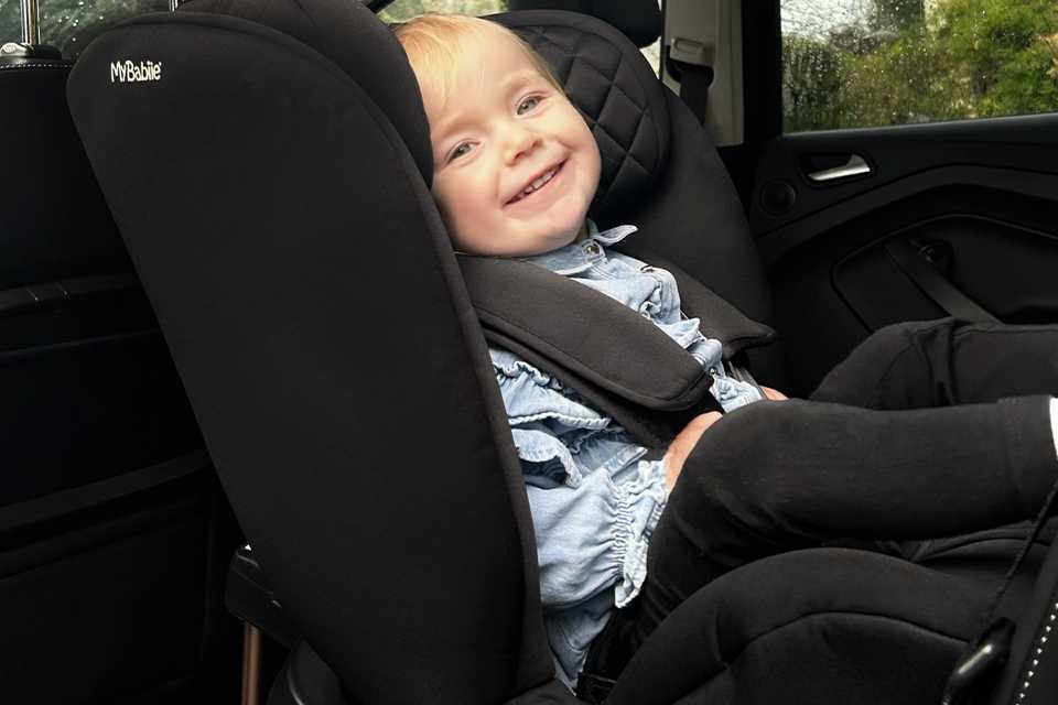 My Babiie black i-Size spin car seat.