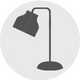 Table lamp icon.