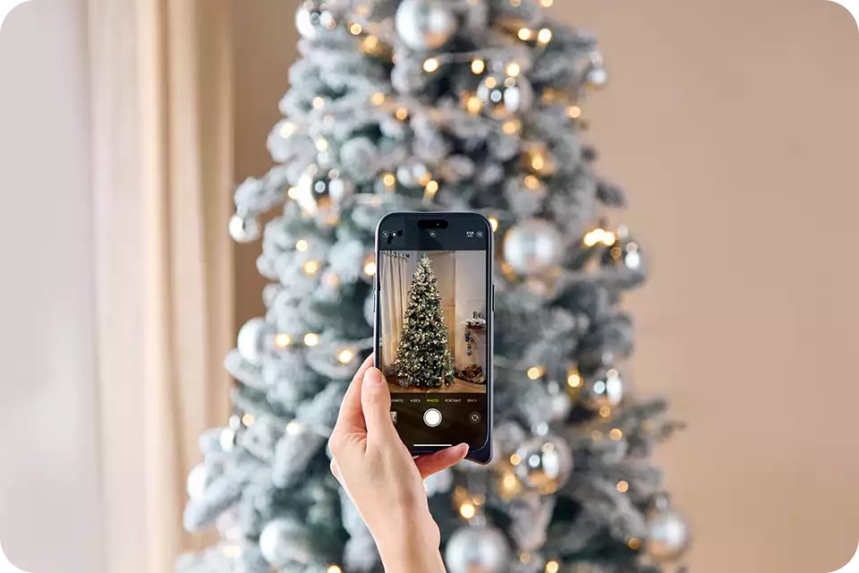 Measure the magic this Christmas. Use your phone to see if your favourite tree fits your festive space.