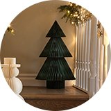 A staircase decked up with beautiful Christmas decorations.