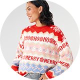 Women's Christmas jumpers.