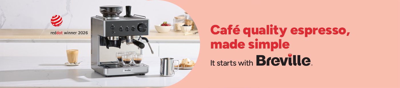 Cafe quality espresso, made simple. It starts with Breville.