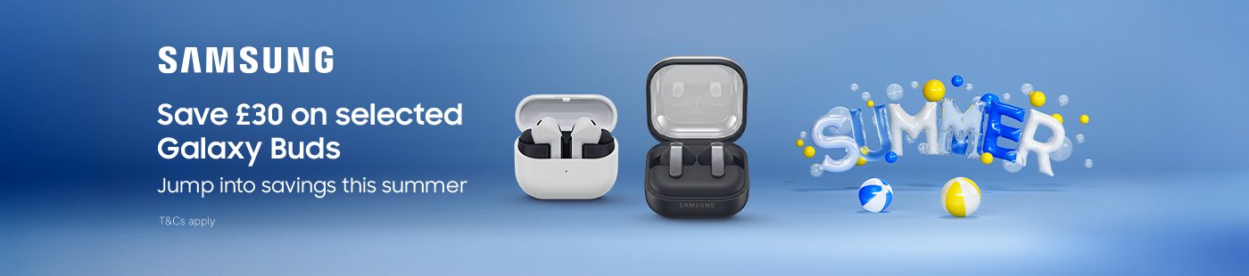 Samsung. Save £30 on selected Galaxy Buds. Jump into savings this summer.
