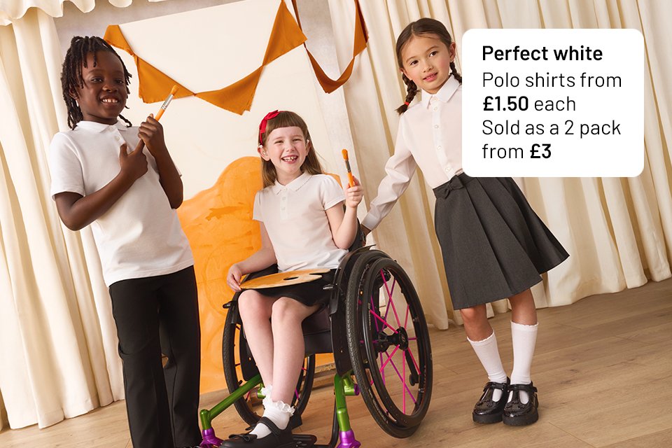 Polo shirts. Perfect white - fabrics made using advance dyestuffs which maintain whiteness to 20 label washes.