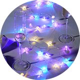 String and fairy lights.