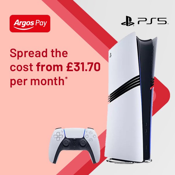 Argos pay. Spread the cost from £31.70 per month.