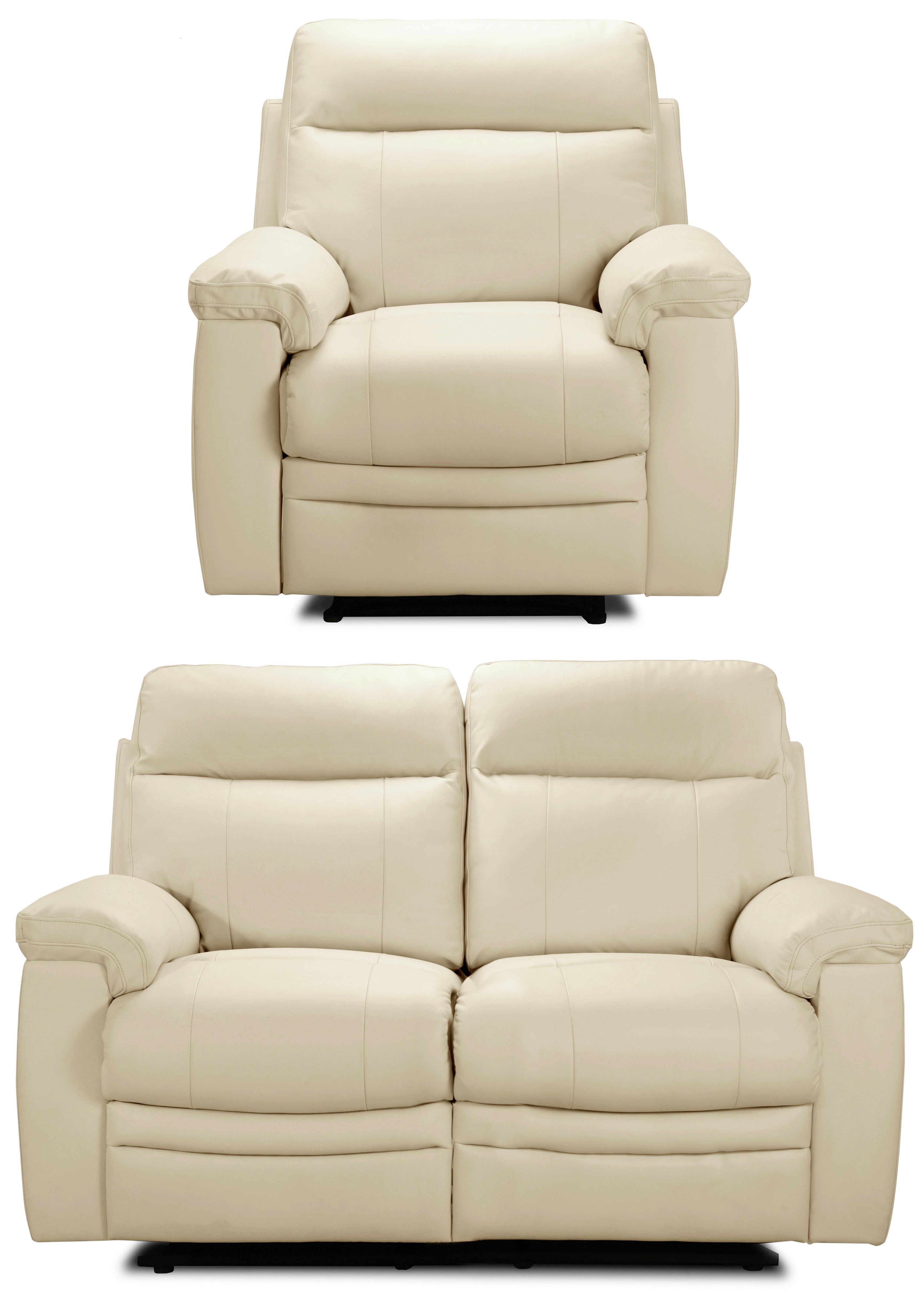 Argos Home Paolo Chair & 2 Seater Manual Recline Sofa -Ivory Review