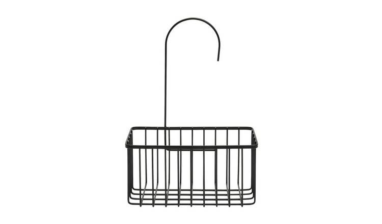 Argos Home Shower Basket With Hook - Black