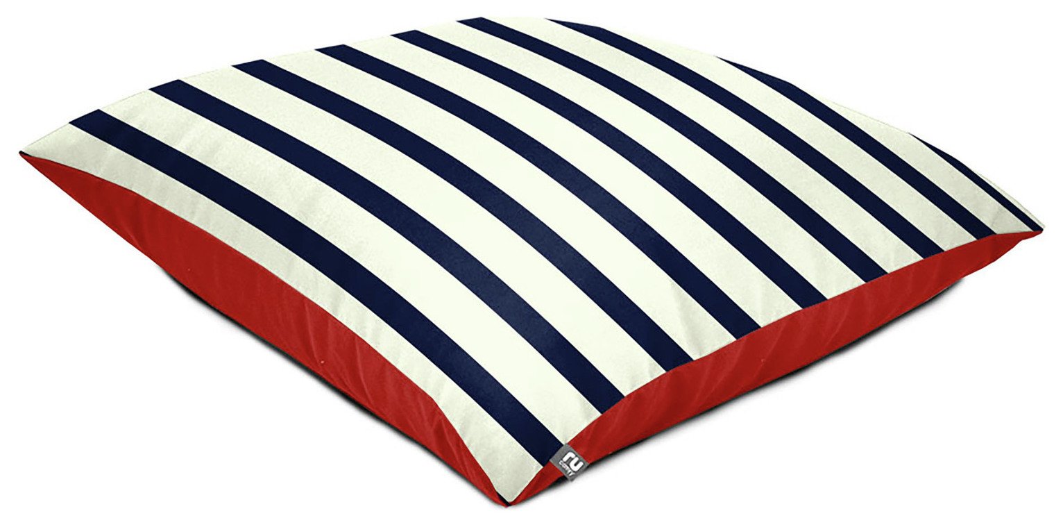 rucomfy Stripe Indoor Outdoor Bean Bag - Navy