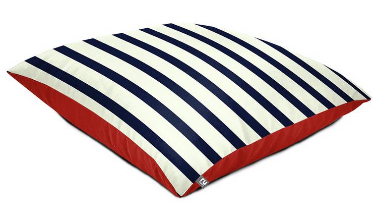 rucomfy Stripe Indoor Outdoor Bean Bag - Navy