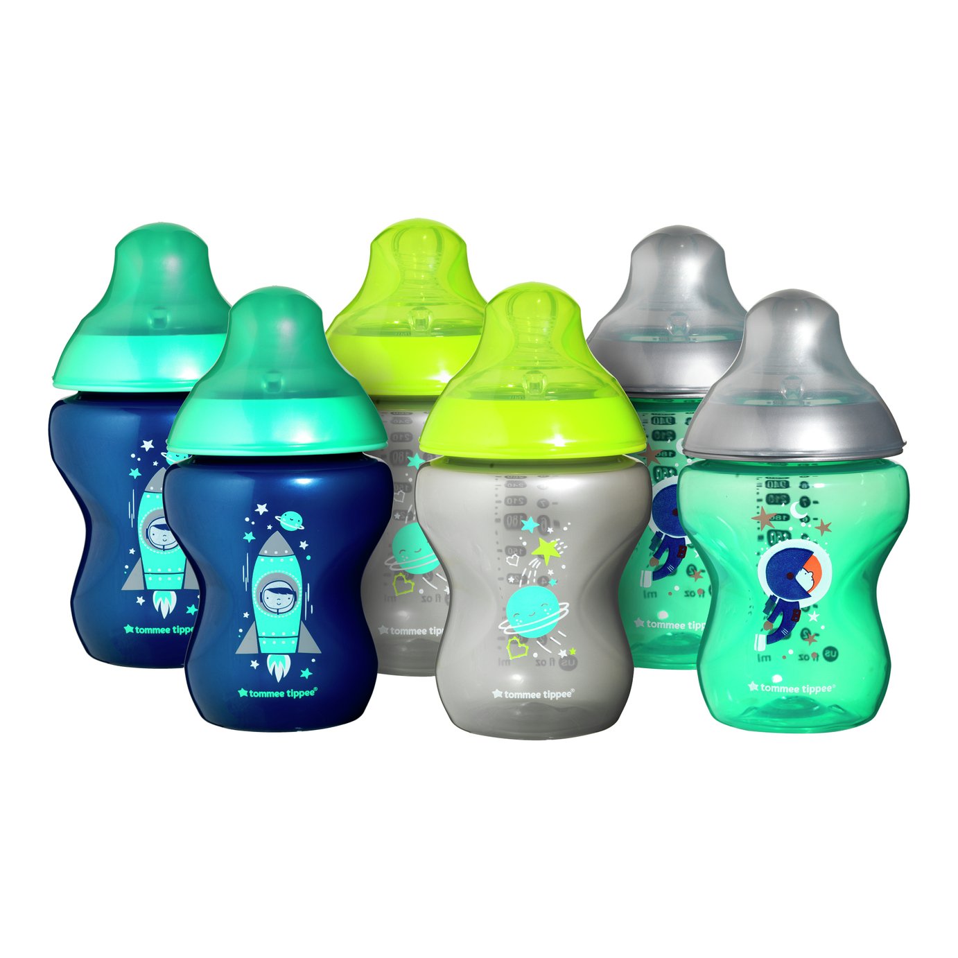 Tommee Tippee 6 x 260ml Decorated Bottles