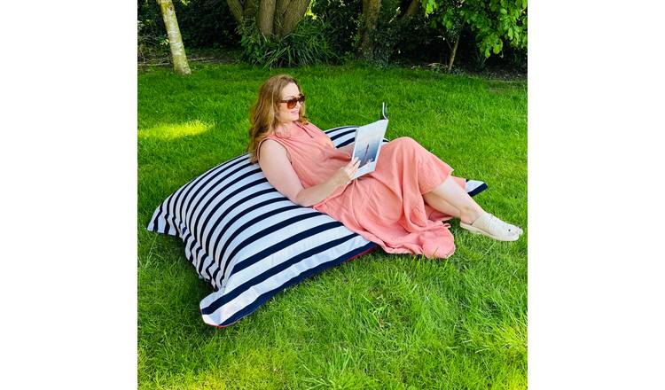 Black and white striped deals bean bag chair