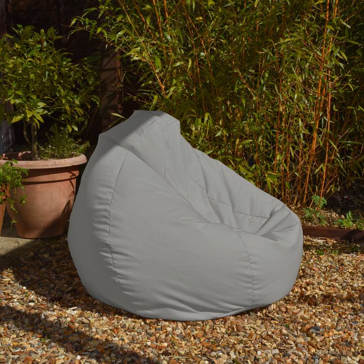rucomfy Indoor Outdoor Bean Bag - Light Grey 0