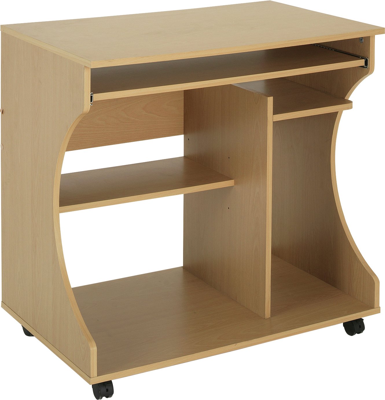 Argos Home Workstation Office Desk - Beech Effect