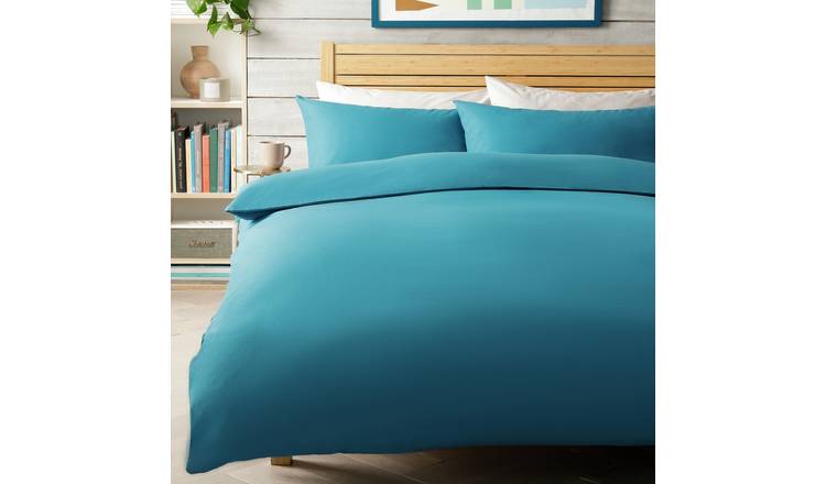 Habitat Cotton Rich 180 TC Petrol Bedding Set - Double