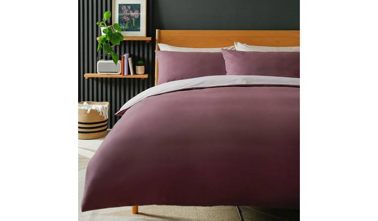 Buy Habitat Polycotton Purple Reversible Bedding Set King size Duvet cover sets Argos