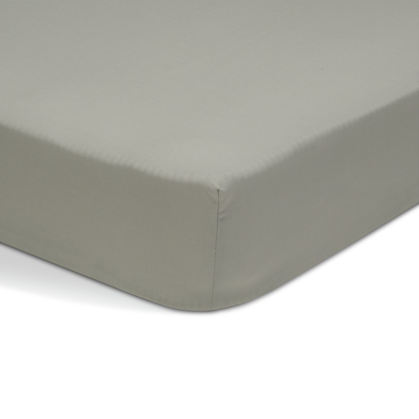 Habitat Polycotton Sage Fitted Sheet - Single