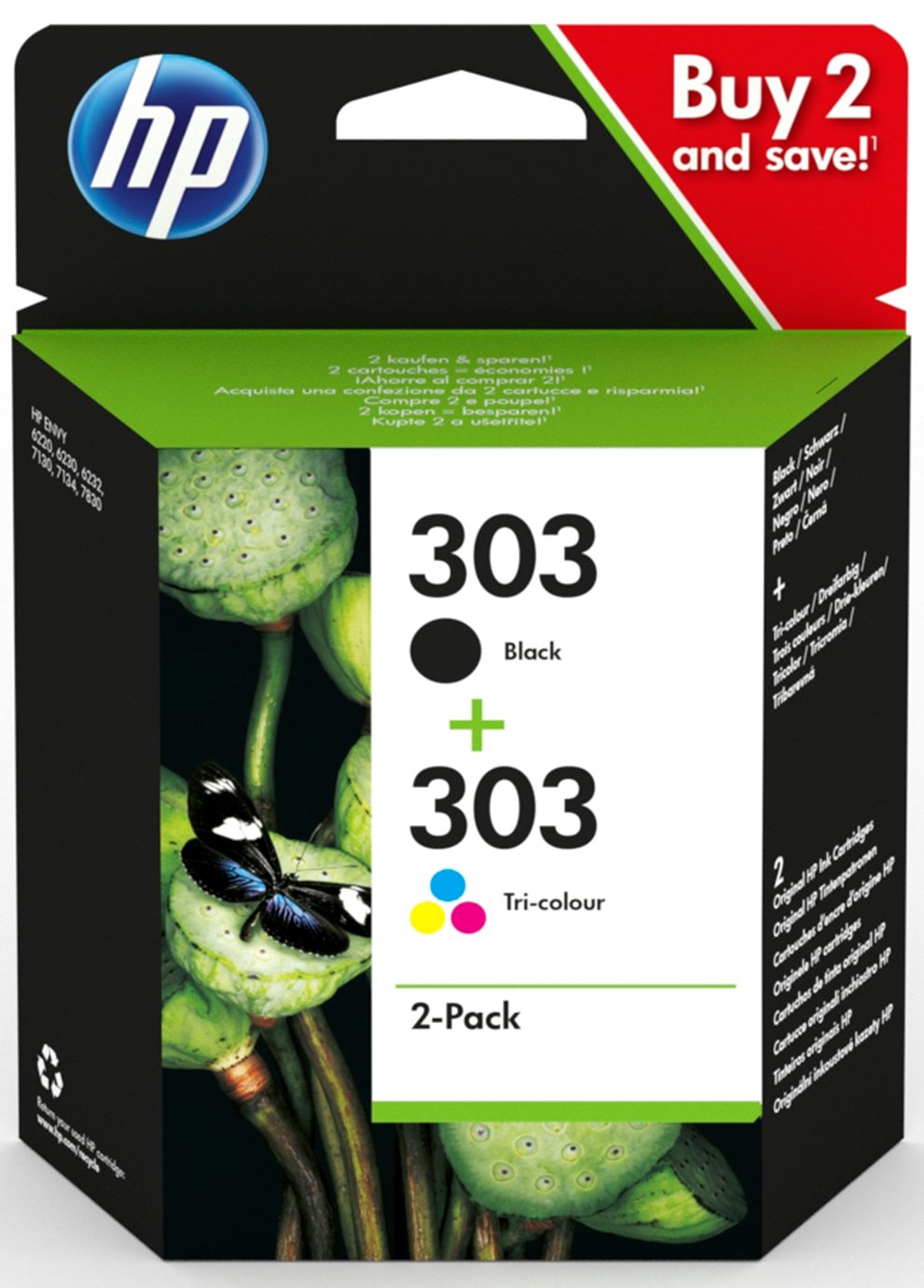 HP 303 Original Ink Cartridges - Black & Colour
